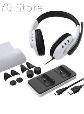 Game Controller Dual Charger Dock for PS5 Joystick Cap Cover