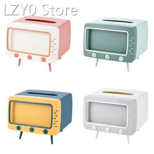 Creative TV Tissue Box Dispenser Storage Napkin Case with Mo