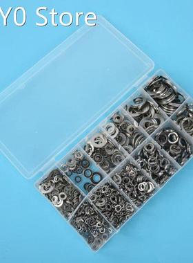 790Pcs Circlip Washer Stainless Steel Round Flat/Spring Wash