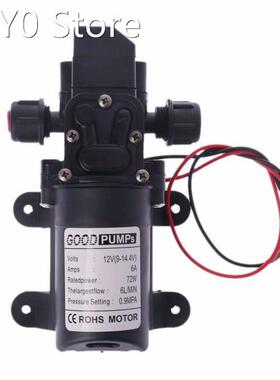 DC 12V 70W 130PSI 6L/Min Water High Pressure Pumps Diaphragm