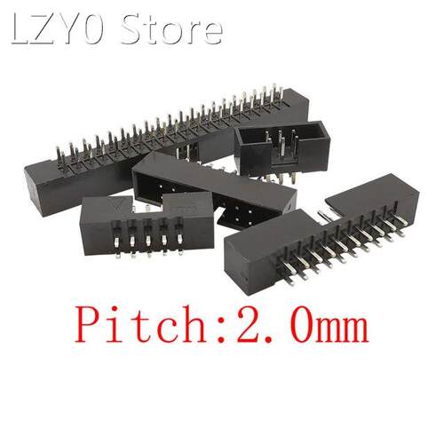 10Pcs Pitch 2.0mm DC3 Male Socket IDC Box Double Row Pin Hea