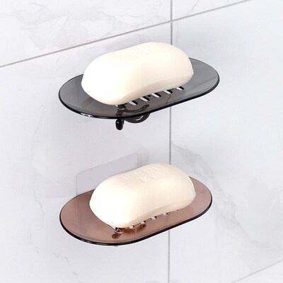 Soap Dish Tray Rack Bathroom Storage Shower Wall Suction Ty