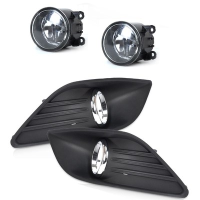 Lower Bumper 2 Pcs Right/Left Fog Light Grille + 2Pcs Lamp K