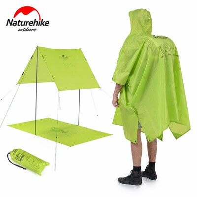 Rain Jacket 3 in 1 Multifunction Hiking Rain Poncho Rainwear