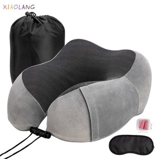 U-Shaped Travel Pillow Neck Memory Foam Airplane Pillow Soft
