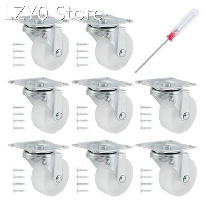 8pcs Table Caster Furniture Casters Wheels Soft Rubber Swive