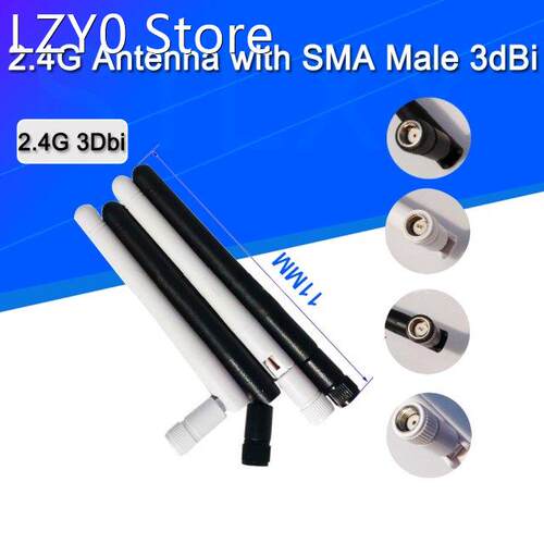 50PCS 2.4G Antenna with SMA Male 3dBi Omni WIFI Antenna with