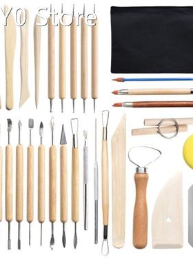 32 Pcs/set DIY Clay Sculpture Pottery Tools Drill Carving Po