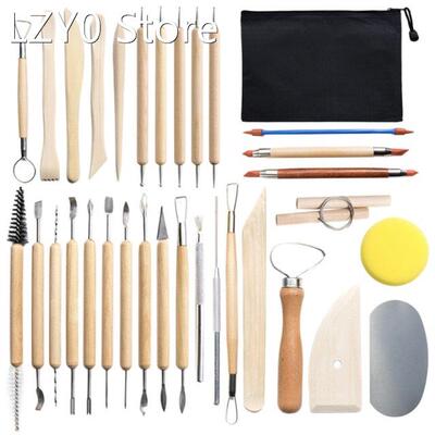 32 Pcs/set DIY Clay Sculpture Pottery Tools Drill Carving Po