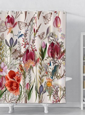 Plant Series Shower Curtain For Bathroom Waterproof Polyest