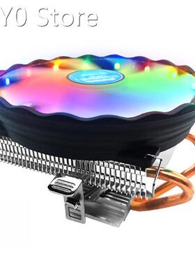 2 Heat Pipes CPU Cooler RGB 120mm Fan Low Profile Computer A
