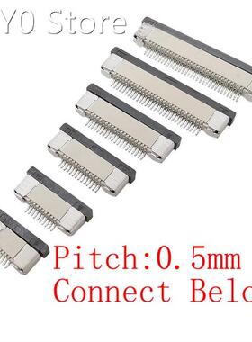 10Pcs/lot 0.5mm Pitch Bottom Contact Socket FPC FFC Flat Cab