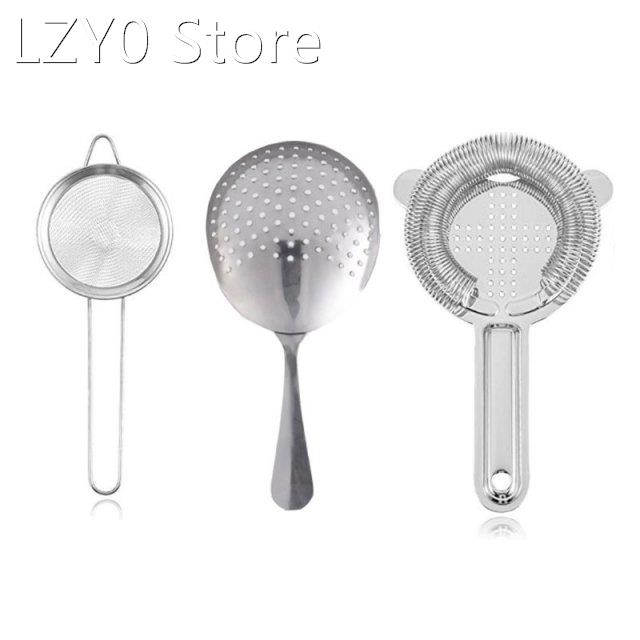 Bar Strainer Set of 3 Cocktail Strainer Include Strainer, Fi