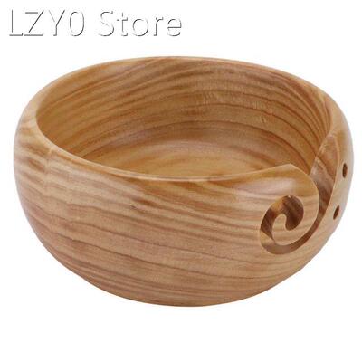 Wooden Yarn Bowl Wood Color Yarn Bowl for Women for Househol