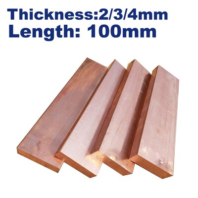 99.9% pure Cu flat Copper Bar Plate Metal Strip thickness 2m