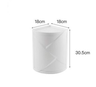 Triangle shelf rotating bathroom shelf kitchen punch-free su