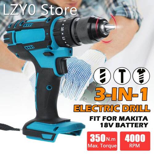 3 IN 1 520N.M Torque Electric Drill Flat Hammer Impact Drill