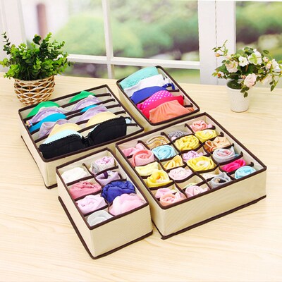 6/7/8/24 Grid Storage Boxes  fabric Multi size Foldable War