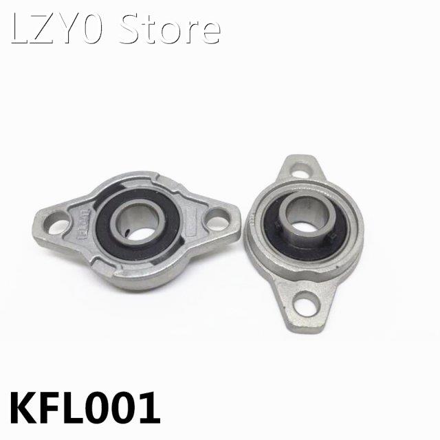 2Pcs KFL001 Zinc Alloy Pillow Block Bearing Mounted Support