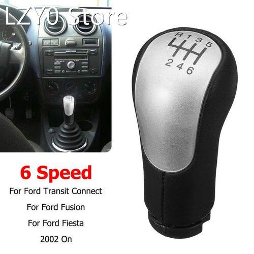 6 Speed Gear Shift Knob PU Leather Shifter Lever Handle Stic