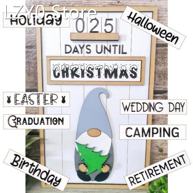 Christmas All Year Events Countdown Sign Interchangeable Gno