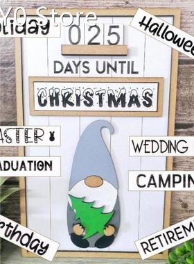 Christmas All Year Events Countdown Sign Interchangeable Gno