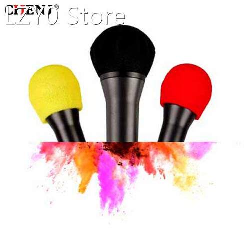 100pcs Microphone Sponge Cover Foam Ball-Type Mic Windscreen