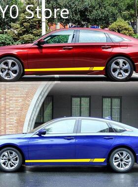 1Pair Car Sticker Side Door Stripes Sticker Racing Decal Aut