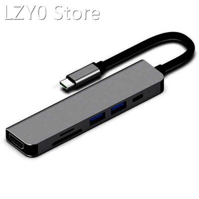 USB HUB C HUB Adapter 6 in 1 USB C to USB 3.0 HDMI-Compatibl