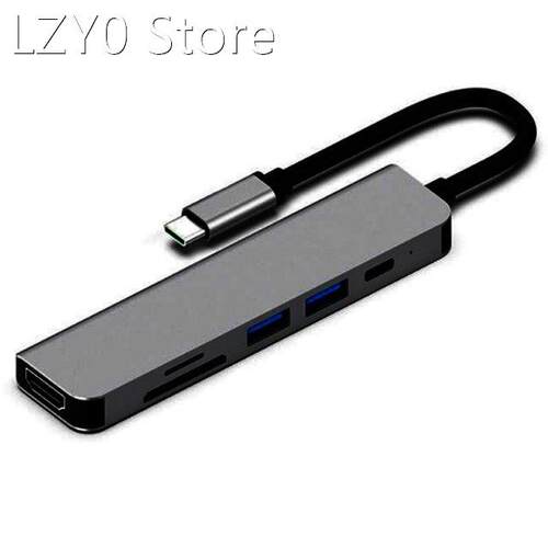 USB HUB C HUB Adapter 6 in 1 USB C to USB 3.0 HDMI-Compatibl