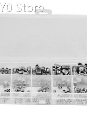 245Pcs Headless Screws Set Stainless Steel Hex Socket Concav