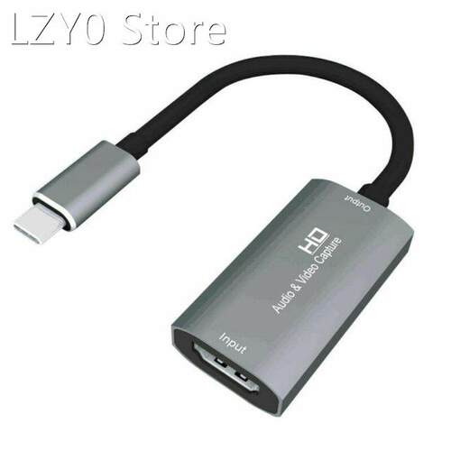 USB-C to HDMI-compatible Adapter Video Capture Card 4K Conve
