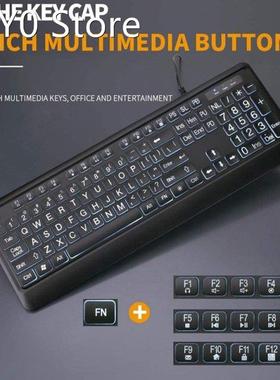 Deluxe Backlit Keyboard,Large Print Wired USB Keyboard with