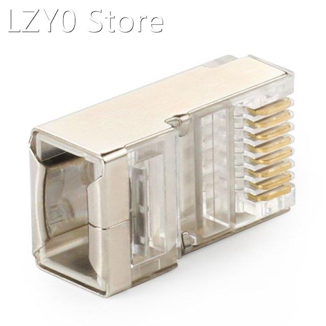 Shielded RJ45 Connector CAT5E CAT6 Crimp Ethernet Connector