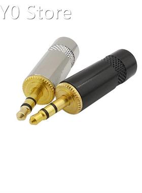 2Pcs/lot 3.5mm 3 Pole Plug Stereo Audio Solders Connectors 3