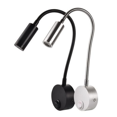 Wall lamp 3W Home Hotel Loft Bedside Reading Book Light Blac