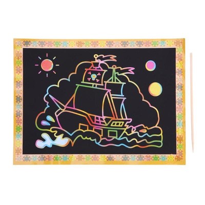 A4 DIY Scraping Drawing Card Single Side se Children Paintin