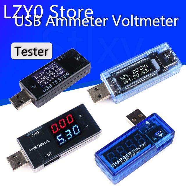 USB Voltmeter Ammeter Current Voltage Tester LCD Digital Dis