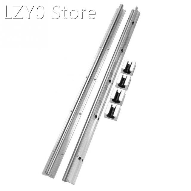 2Pcs SBR16-750mm 16mm Linear Slide Guide Shaft Rail+4Pcs SBR