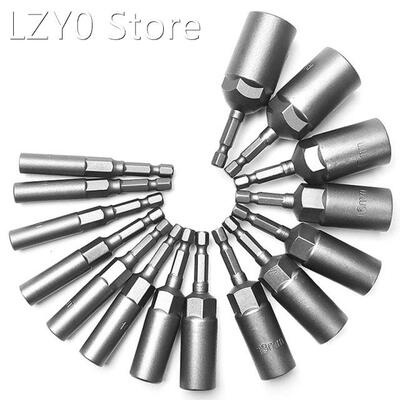 15 Pcs 80Mm Length Deepen Power Nut Driver Drill Bit Set 5-1