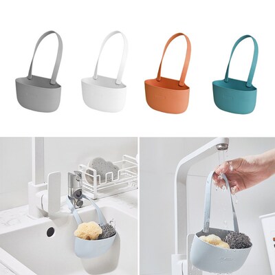 Kitchen Sink Sponge Storage Basket Drain Rack Brush Holder