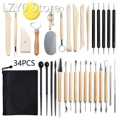 1 set Multi-combination 34Pcs Handmade Pottery Kit, Professi
