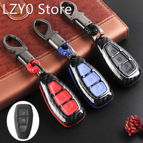 Carbon Fiber Remote Key Fob Case Shell Cover for Fords/Fo-cu