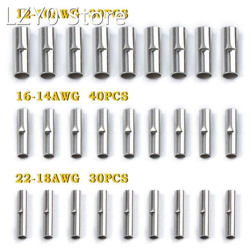 150/100/50Pcs Butt Wire Connector AWG 22-10 Copper Tinned Sp