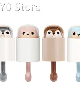 Creative Self-Adhesive Cartoon Squirrel Keychain Hook Coat W