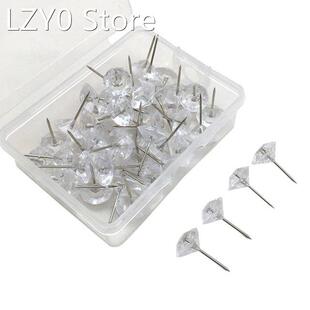 50 Pcs Diamond-shape Pushpins with Storage Box for Home Kind