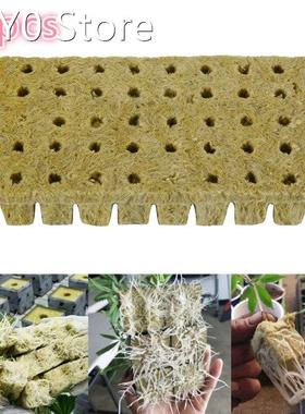 50pcs RockWool Plant Starter Grow Plug Cubes Base Practical