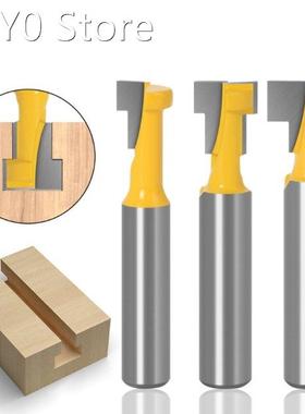 3Pcs 8mm Shank T-Slot Cutter Router Bit Set Hex Bolt Key Hol