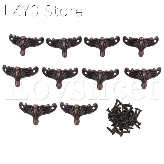10pcs Antique Red Bronze Metal Corner for Funiture Box Table