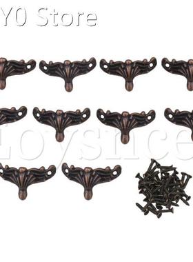 10pcs Antique Red Bronze Metal Corner for Funiture Box Table